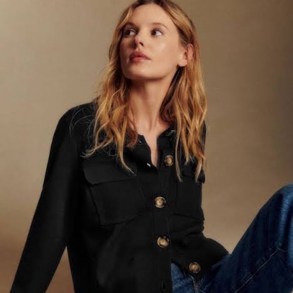 Sezane 'Betty' Cardigan in Navy Crochet **BNWT** - Picture 4 of 7